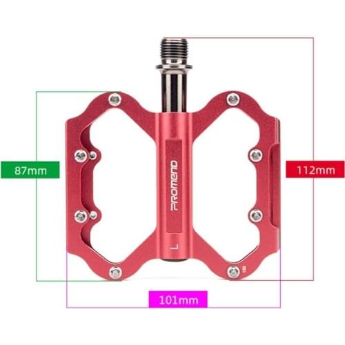 Promend Palin Pedal Platform Pedals Bicycle Pedal 3 Bearing Mountain Bike Aluminum Alloy for MTB Road Bicycle