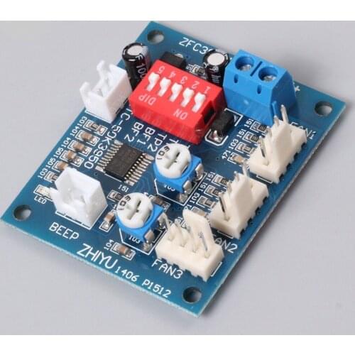 Temperature Control PWM Module Fan Speed Controller ,1 channel temperature control, 2 channel manual control