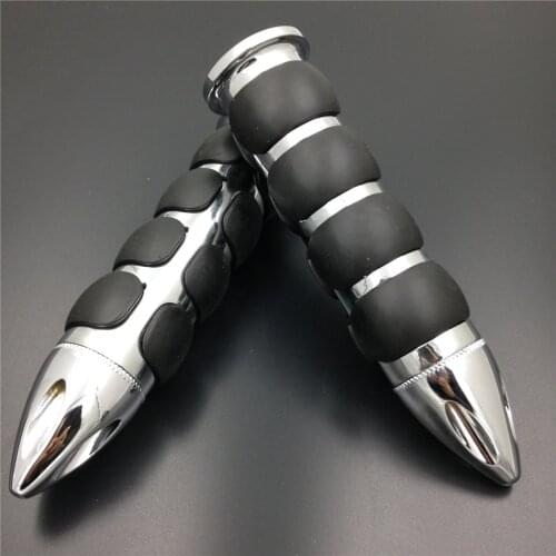 1 Pair Motorcycle Rubber Hand Grips 7/8" 22mm Rubber Handlebar Grip For Harley Chopper Bobber Touring Sportster