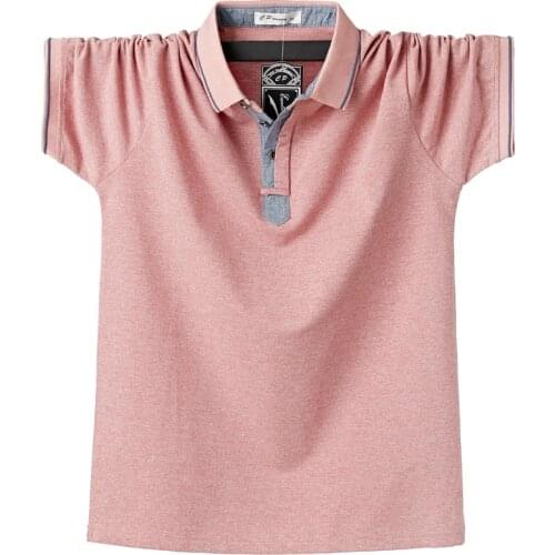 New Mens Polo Shirt Fat Big and Tall Side Stripe Solid Polo Shirts Camisa Polo Masculina Plus Size 6XL 5XL Summer Mens Clothing
