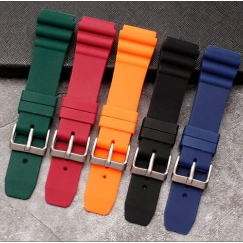 22mm Silicone Sport Strap Diving Waterproof Watchband for Seiko Submarine Men Replacement Bracelet Belt Band Watch Accessories