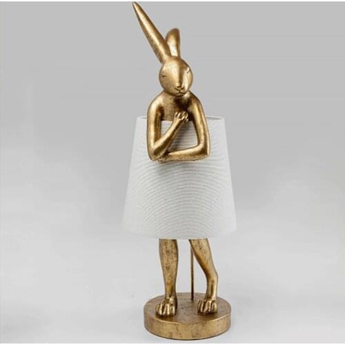 Nordic Kare Design Creative Rabbit Table Lamp Retro Design Living Room Bedroom Decorative Table Lamp Bedside Decoration Led Lamp
