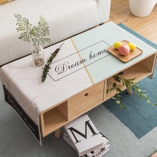 Nordic Style Household Cotton and Linen Table Cloth Living Room Coffee Table Tablecloth Rectangular