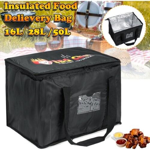 Lunch Folding Thermal Insulation Food Delivery Bag Pizza Drink Takeaway Cooler Portable Restaurant Home Large Picnic #734