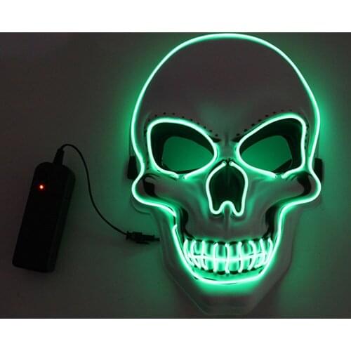 Luminous Skeleton Face Cover Handmade Custom Props Haunted House Furnishing Decor Glow Party Supplies