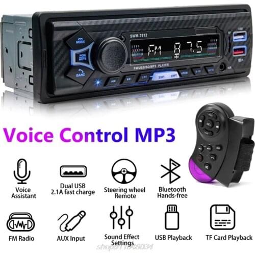 SWM-7812 Multimedia Player Support Bluetooth-compatible Audio and Hands-Free Calling FM Radio Receiver TF J29 21 Dropship