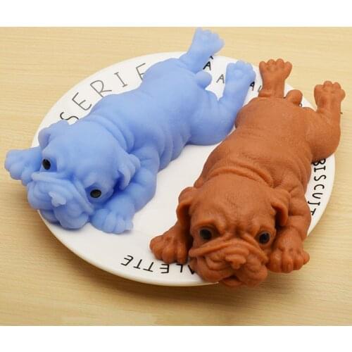 Squeeze Toy Puppy Shape Stretchable TPR Creative Decompression Toy for Children Gifts