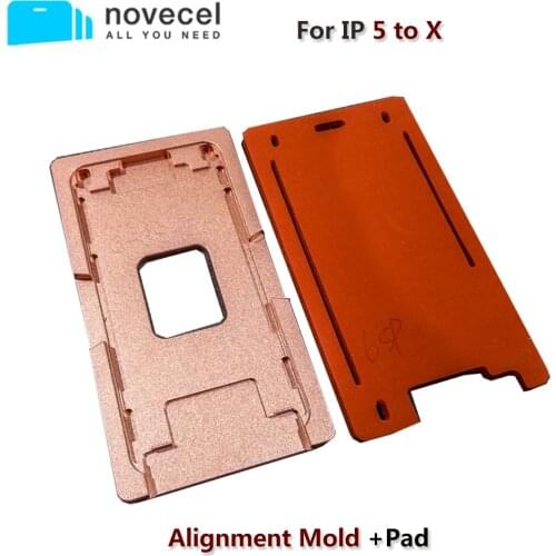 Outer Screen Glass Lens OCA Aligning Mold For iphone X 5 6 6s 7 7s 8 8Plus UV Glue Mould LCD Touch Screen Lamination Rubber Pad