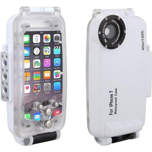 Meikon EasyDive 40m/130ft Waterproof Underwater Housing Case for iPhone 7 - White