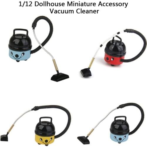 1/12 Dollhouse Miniature Accessory Vacuum Cleaner Black and Blue