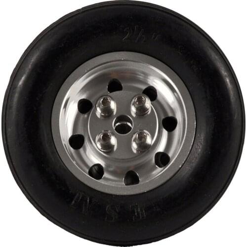 1 Pair 2.5inch Solid Rubber Wheels with Alu Hub For RC Airplane H20mm NEW