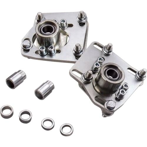 2 Pcs Coilover Camber Plate Plates for Ford Mustang V6 V8 94-04 Aluminum Caster