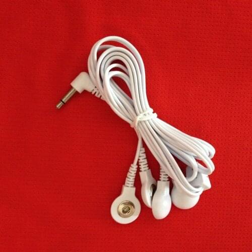 5pcs/lot DC3.5MM Button 4 in 1 way electrode wires cable for digital therapy massager,slimming machine