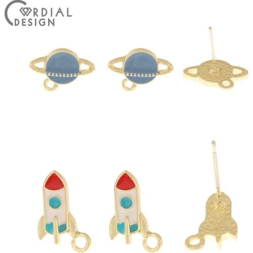Cordial Design 100Pcs Jewelry Accessories/Paint Effect/DIY/Hand Made/Cartoon Shape/Earrings Stud/Jewelry Findings & Components
