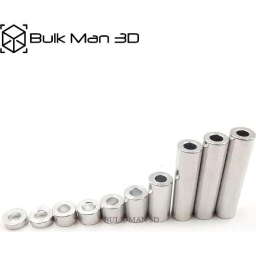 Aluminum Spacers 3mm , 1/8" , 6mm,1/4'' , 9mm , 13.2mm for DIY CNC Router Machine / 3D Printer -1000pcs