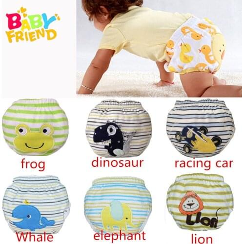 Babyfriend New Cute Cotton Baby Kids Potty Training Pants Reusable Toilet Diaper Nappy Pants Washable Toilet Training Underwear
