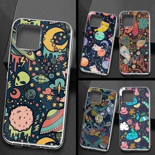 Seamless pattern universe Phone Case for iPhone 11 12 pro XS MAX Mini 8 7 6 6S Plus X 5S SE 2020 XR