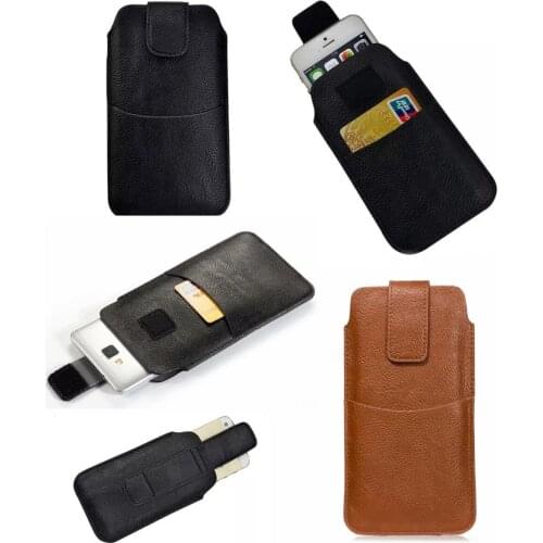 PU Leather Phone Pouch For Highscreen Power Ice Boost 3 Pro SE Power Five Pro Tasty Power Rage Easy S Pro Thor With Card Holder