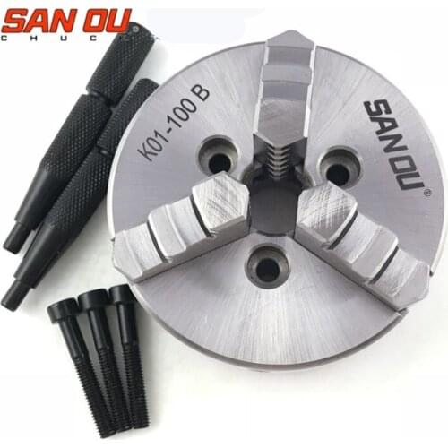 SAN OU K02-100B mini four-jaw chuck/100mm self-centering chuck