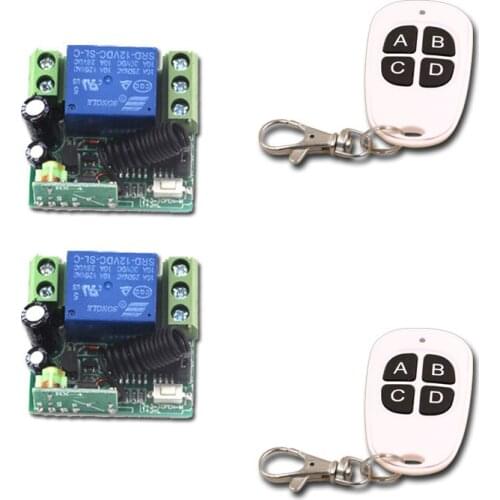 DC 12V Wireless Remote Control Switch Mini 1CH 10A Relay Remote ON/OFF Light LED Switch With Case 315Mhz/433Mhz