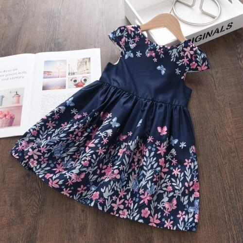 Baby Girls Flowers Dresses New Summer Kids Toddler Flowers Costumes Children Fashion Sleeveless Vestidos Casual Outfit 3-7Years