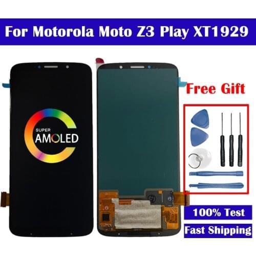 For Moto Z3 Play XT1929 Display LCD Screen Touch Digitizer Assembly For Moto Z3 Play LCD Free Shipping