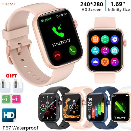 FIOMI Q1 Smart Watch Women Men full touch screen IP67 Waterproof Bluetooth call Music with Heart Rate Monitoring for iOS Android