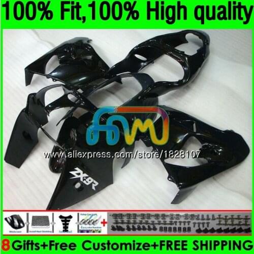 Injection mold For KAWASAKI ZX 9R 9 R 900 900CC ZX9R 04 05 Glossy black 163BS.73 ZX900 ZX900CC ZX9 R ZX-9R 2004 2005 OEM Fairing
