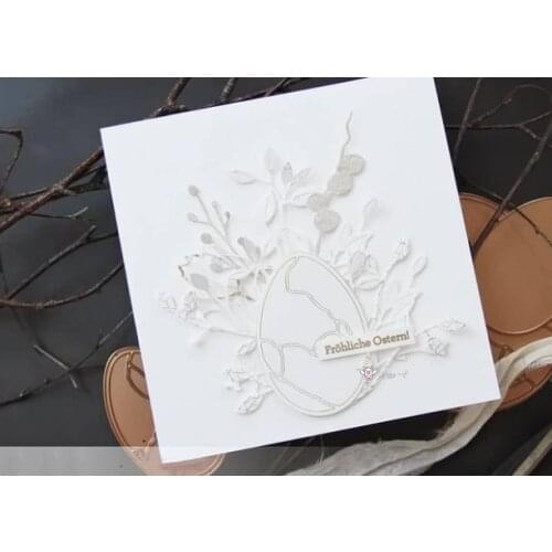 Mmao Crafts Metal Steel Cutting Dies New Easter cracked eggs Scrapbooking Paper/photo Cards Embossing Dies