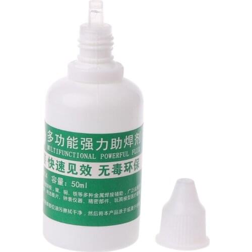 Powerful Rosin Soldering Agent No-clean Flux Stainless Steel White Steel Plate Iron 18650 Battery Welding Water Liquid Flux E7CB