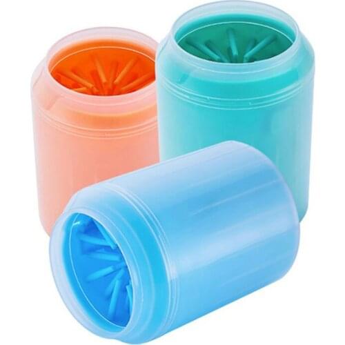 Cat Dog Paw Cleaner Cup Soft Silicone Combs Portable Pet Foot Washer Cup Paw Clean Brush Quickly Wash Dirty Cat Foot Cleaning