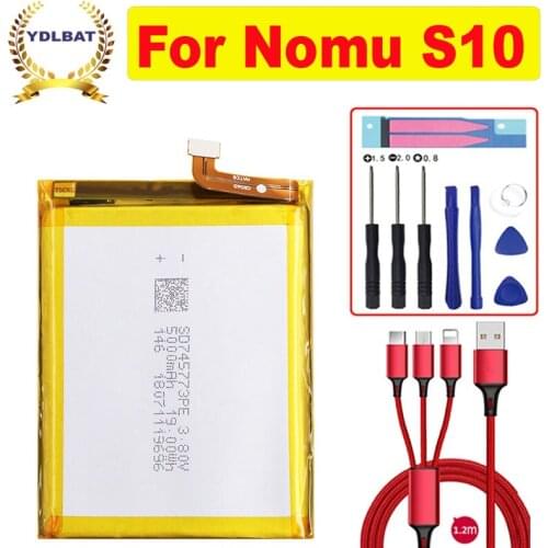 100% new 5000mAh Polymer Smart Mobile Phone Battery Batteries Board For Nomu S10+USB cable+toolkit