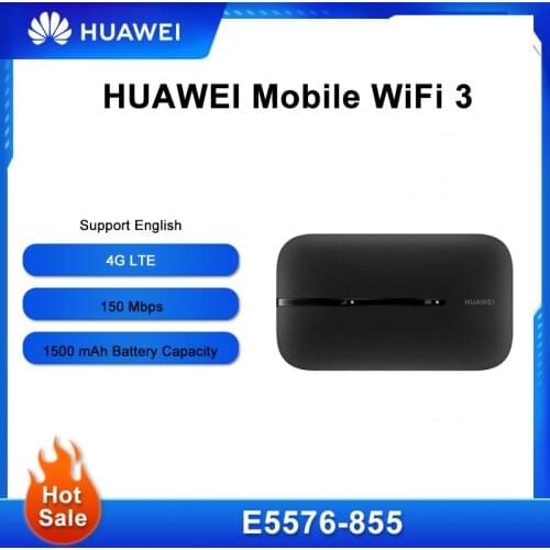 Original HUAWEI E5576-855 4G LTE WiFi Router 2.4GHz Rate 150Mbps 1500mAh MIFI Mobile WiFi Router 3G 4G mobile wireless Mifi