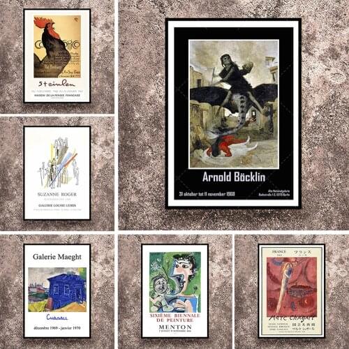 Reprint of a Vintage exhibition Poster for works by Mark Chigall