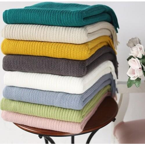 Nordic Knitted Throw Thread Blanket on The Bed Sofa Travel TV Nap Blankets Soft Towel Bed Striped Decorative Blanket 125x150cm
