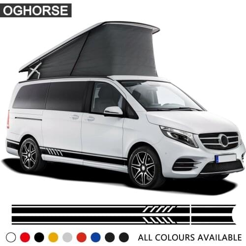 Edition 1 Stripes Car Door Side Skirt Sticker for Mercedes Benz Vito V Class W447 W639 V260 V260L SWB LWB Decal Accessories