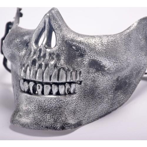 Anti-terrorism Skeleton half Mask Halloween Horror Style Masks Half Face Skull Mask Masquerade Carnival Skeleton half Masque