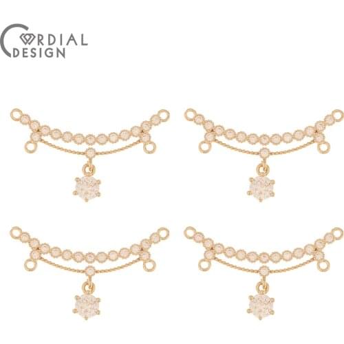 Cordial Design 30Pcs 20*33MM Jewelry Findings & Components/CZ Charms/Jewelry Accessories/Hand Made/DIY Pendant For Necklace