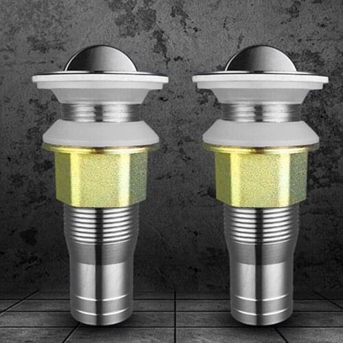 1Pcs Stainless Steel Click Slotted Basin Sink Tap Drain Bath Overflow Hole Push Button Pop up Clack Waste Plug