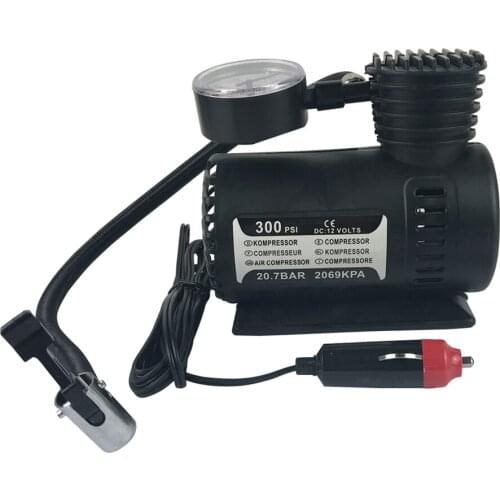 12V 300PSI Fast Inflating Car Electric Mini Compact Air Compressor Pump Bike Tyre Air Bed Balloon Inflator