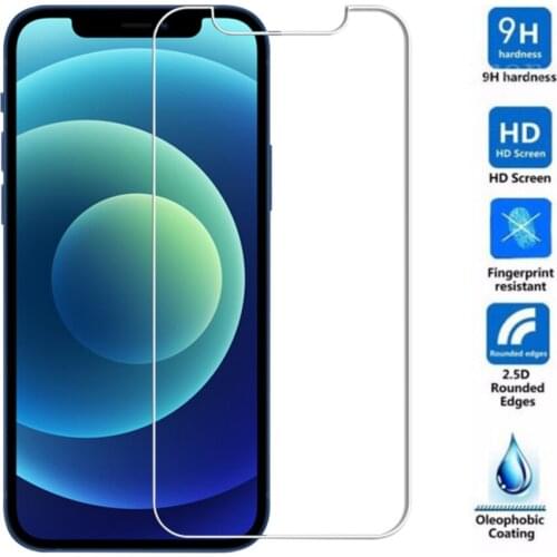 Safety Protective Film On For iPhone 12 Mini 8 7 6 Plus Screen Protector for iPhone X XR XS 11 12 Pro Max SE 2020 Tempered Glass