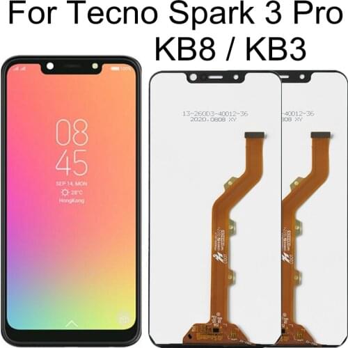 6.2" LCD For Tecno Spark 3 Pro KB8 KB3 LCD Display Touch Screen Digitizer Assembly Replacement For Spark 3Pro LCD Display
