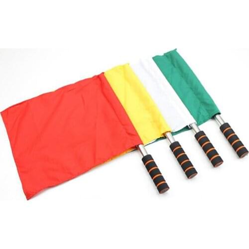 1pcs Soccer Referee Flag Fair Play Sports Match Football Linesman Flags Referee Equipment