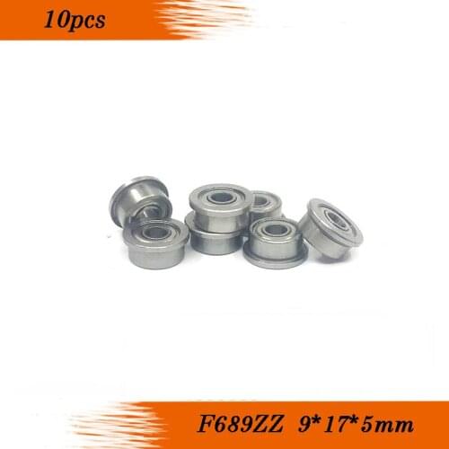 10pcs F689 F689ZZ F689Z F689-2Z 9x17x5mm ABEC-5 Flange Bearing Miniature Deep Groove Ball Bearing Shielded Ball Bearings