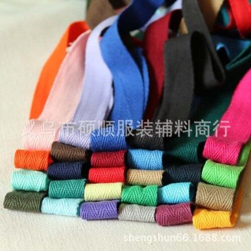 100yards/lot 6-50mm Cotton Twill Herringbone Ribbon Off White Clothing Accessories Roll Belt Bag Webbing Bias Tape