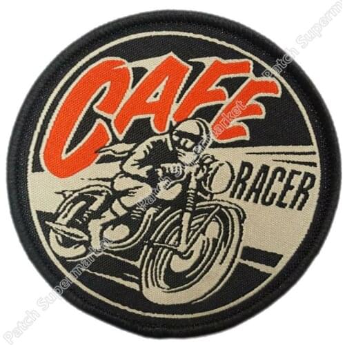 3" Cafe Racer Ton up boys rockers Vintage Motorcycles Biker Vest Patch Woven SEW ON IRON ON Badge