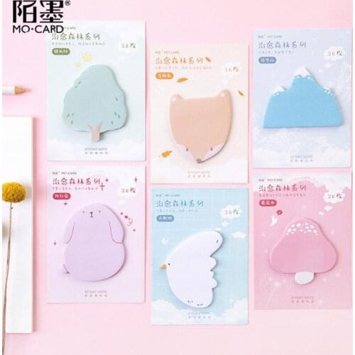30 Sheets/lot Forest animal weekly plan Sticky Notes Post Memo Pad kawaii stationery School Supplies Planner Stickers Paper