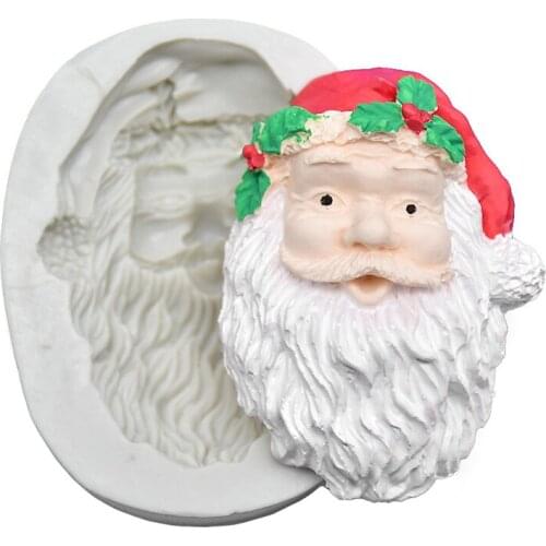 Christmas decorations Santa Claus chocolate fondant mold cake decorating tools silicone mold