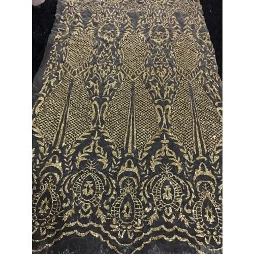 5yards S-11899 luxury hand print sparkle glued glitter african tulle mesh lace