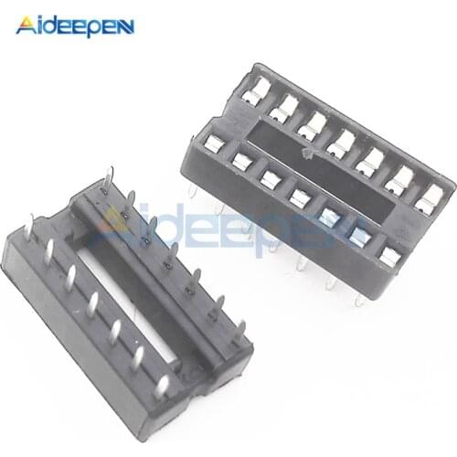50pcs/Lot 14pin DIP IC Sockets Adaptor Solder Type 14 Pin